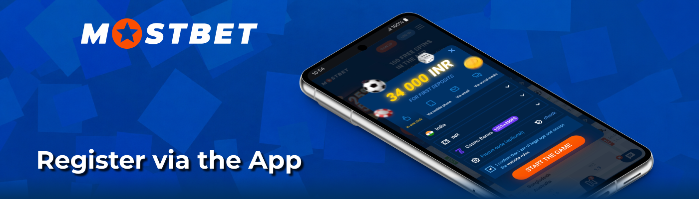 Mobile account registration guide for Mostbet App
