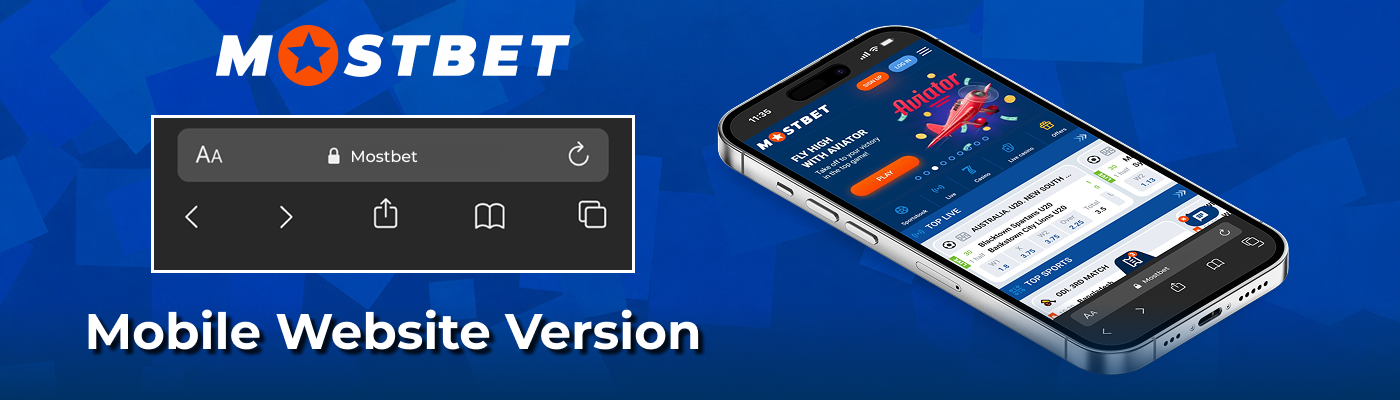 Mobile browser version interface of Mostbet App