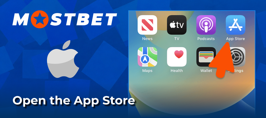 Opening App Store to find Mostbet App India