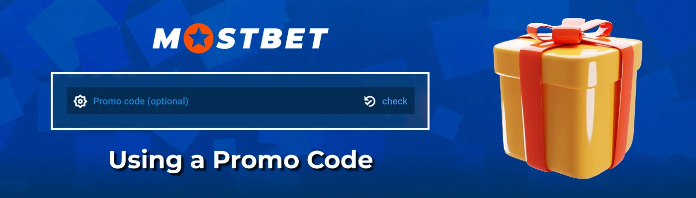 Entering exclusive bonus promo code on Mostbet India