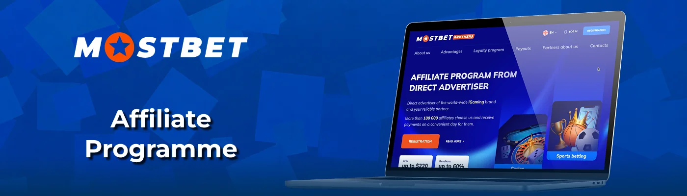 Affiliate partner program dashboard statistics at Mostbet India