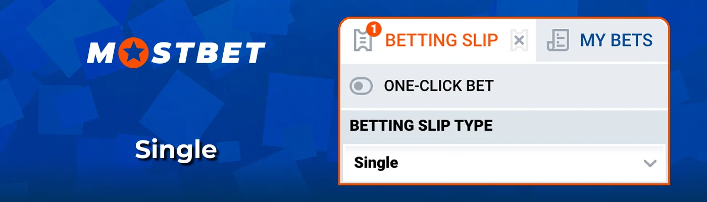 Placing individual single wagers at Mostbet India