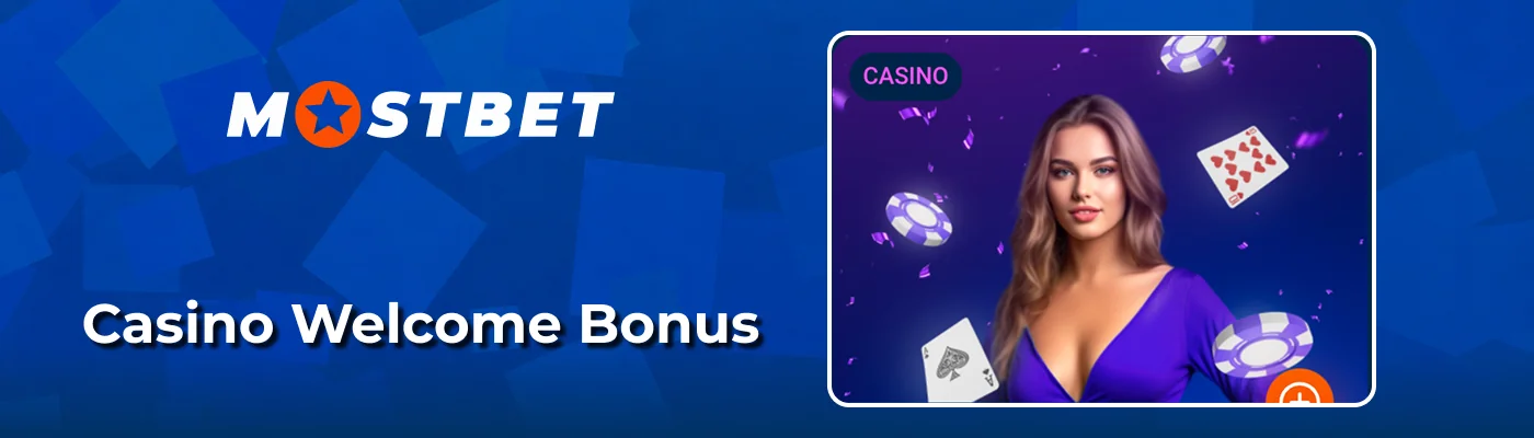 Casino welcome bonus with free spins at Mostbet India